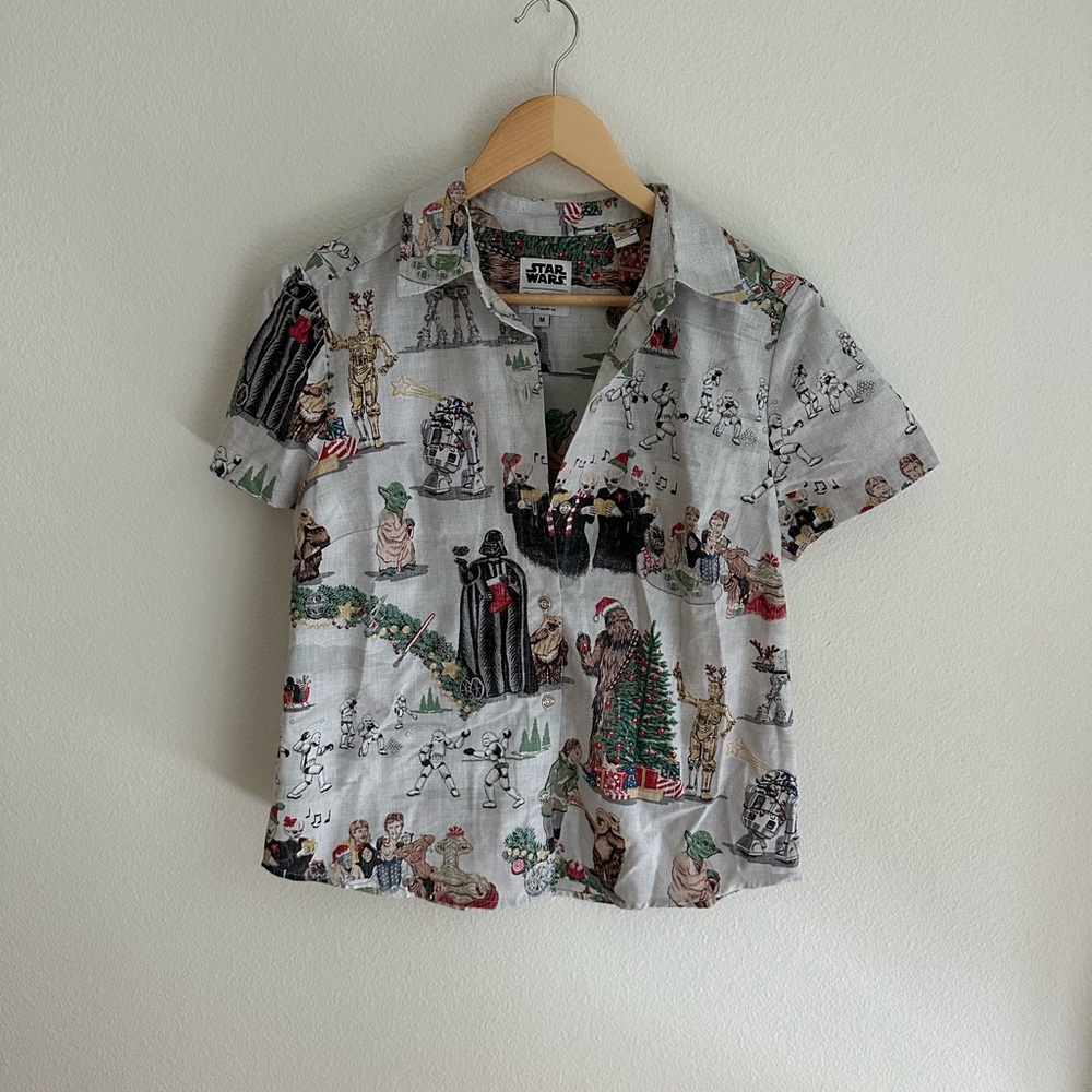 Reyn Spooner Star Wars Christmas Sithmas Christmas womens Shirt - Medium